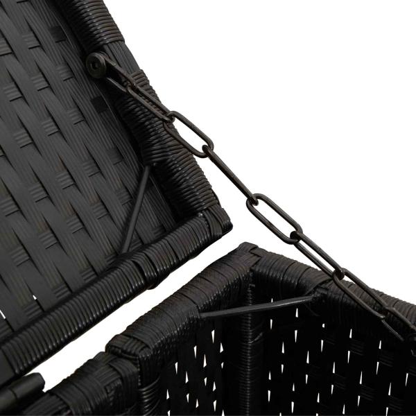 Mülltonnenbox 2 pcs Schwarz 65 x 80 x 115 cm Polyethylen