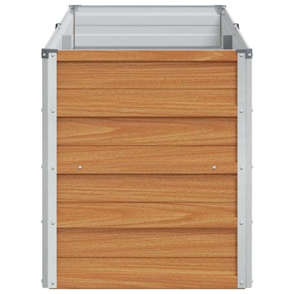 Hochbeet Hellbraun 160 x 40 x 45 cm Verzinkter Stahl