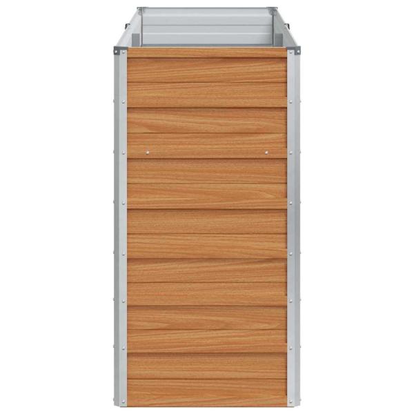 Hochbeet Hellbraun 160 x 40 x 77 cm Verzinkter Stahl