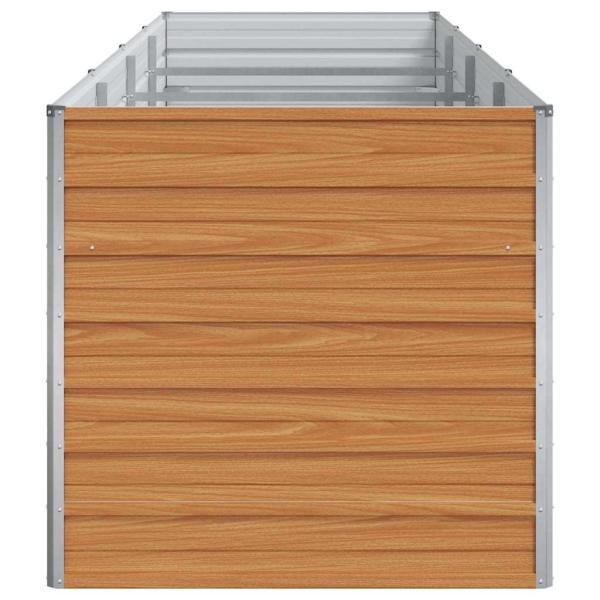Hochbeet Hellbraun 320 x 80 x 77 cm Verzinkter Stahl