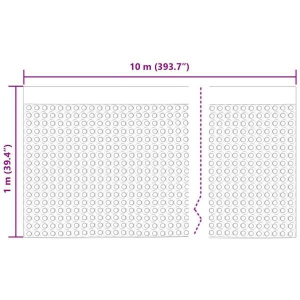 Entwässerungsfolie Schwarz 1 x 10 m HDPE