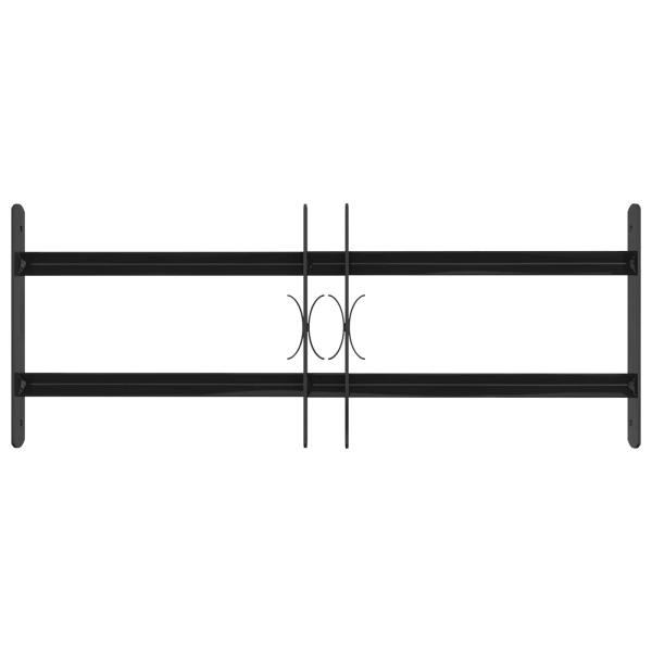 Fenstergitter Schwarz 76 x 30 cm Pulverbeschichteter Stahl