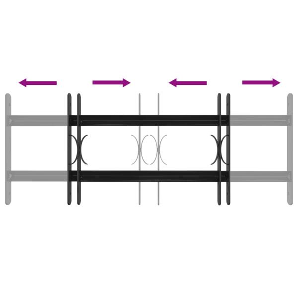Fenstergitter Schwarz 76 x 30 cm Pulverbeschichteter Stahl