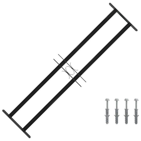ARDEBO.de - Fenstergitter Schwarz 115 x 30 cm Pulverbeschichteter Stahl
