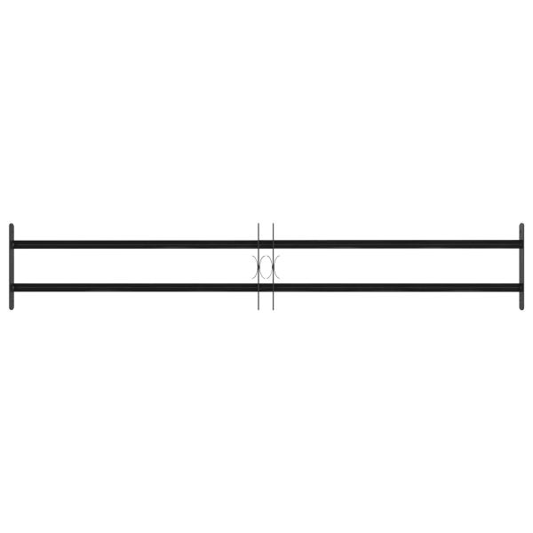 Fenstergitter Schwarz 176 x 30 cm Pulverbeschichteter Stahl