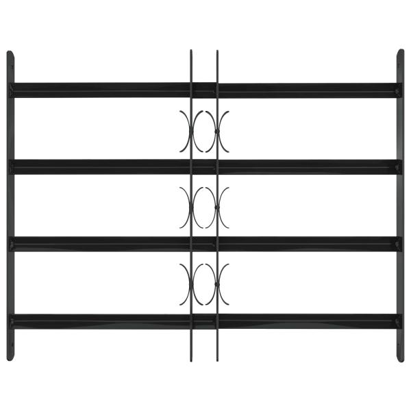 Fenstergitter Schwarz 75,5 x 60 cm Pulverbeschichteter Stahl