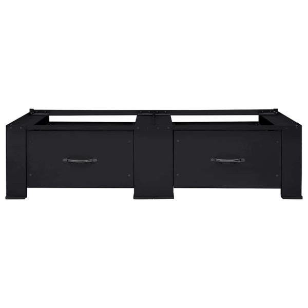 Waschmaschinen-Podest 2 pcs Schwarz 64 x 55 x 32,5 cm Stahl
