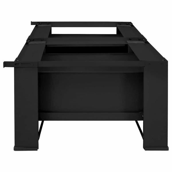 Waschmaschinen-Podest 2 pcs Schwarz 64 x 55 x 32,5 cm Stahl