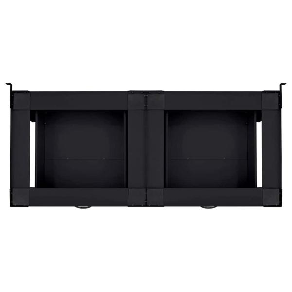 Waschmaschinen-Podest 2 pcs Schwarz 64 x 55 x 32,5 cm Stahl