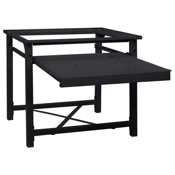 Waschmaschinen-Podest Schwarz 64 x 55 x 32,5 cm Stahl