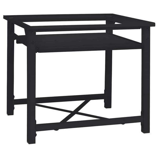 Waschmaschinen-Podest Schwarz 64 x 55 x 32,5 cm Stahl