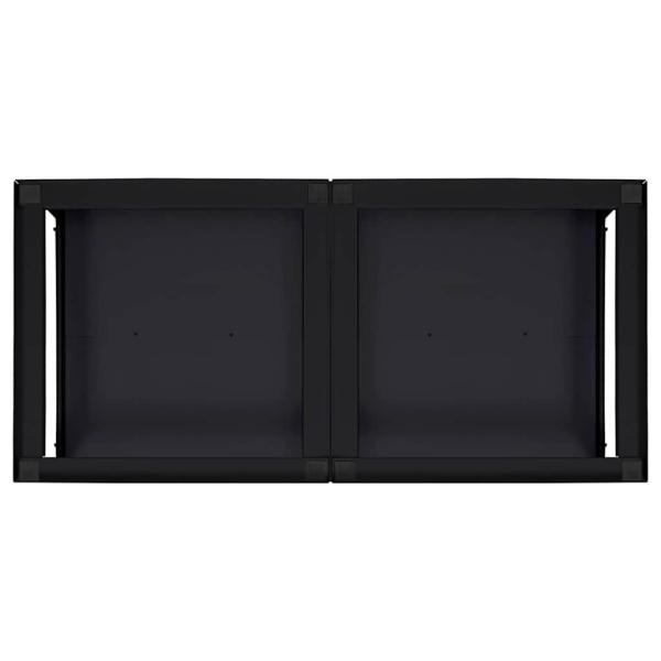 Waschmaschinen-Podest 2 pcs Schwarz 64 x 55 x 32,5 cm Stahl