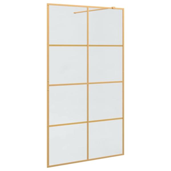 Walk-in Duschwand Gold 115 x 195 cm Gehärtetes Glas