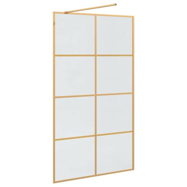 Walk-in Duschwand Gold 115 x 195 cm Gehärtetes Glas