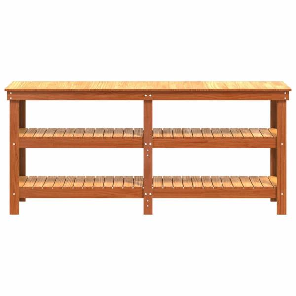 Werkbank Wachsbraun 181,5 x 50 x 80 cm Massives Kiefernholz