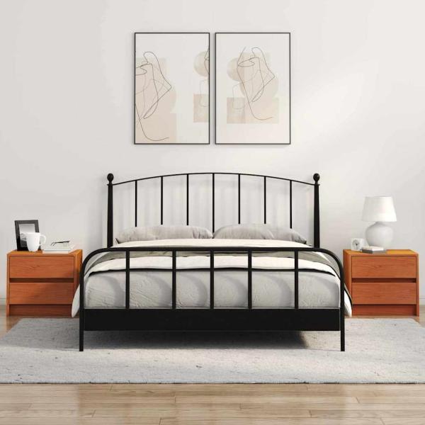 Nachttische 2 pcs Wachsbraun 40 x 30.5 x 35.5 cm Kiefernholz