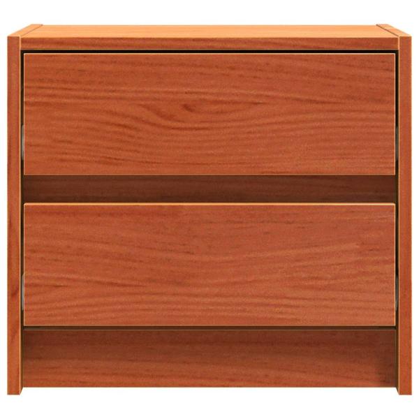 Nachttische 2 pcs Wachsbraun 40 x 30.5 x 35.5 cm Kiefernholz