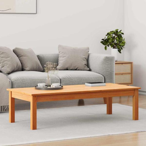 ARDEBO.de - Couchtisch Max Braun 110 x 50 x 30 cm Massives Kiefernholz