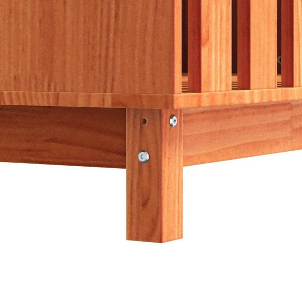 Hundehütte Wachsbraun 90 x 60 x 67 cm Massives Kiefernholz