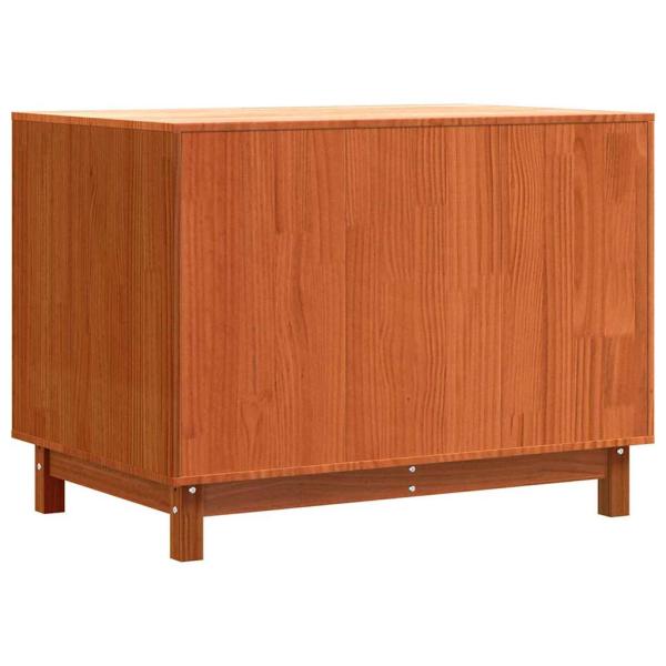 Hundehütte Wachsbraun 100 x 70 x 70 cm Massives Kiefernholz