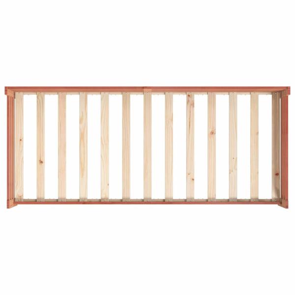 Tagesbett mit Kopfteil Wachsbraun Massives Kiefernholz