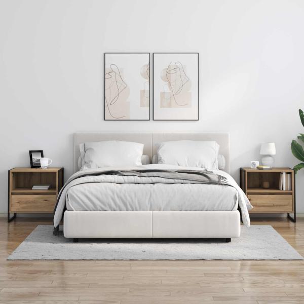 Nachttisch Kunsthandwerk Eiche 50 x 39,5 x 50 cm Holzwerkstoff