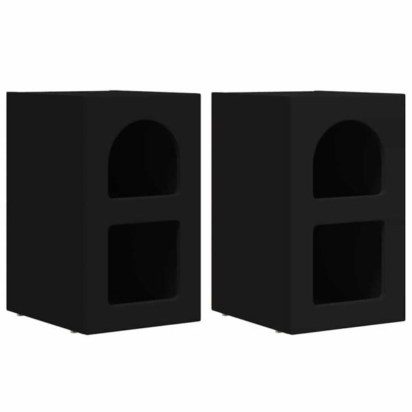 Nachttisch 2 pcs Schwarz 29,5 x 35 x 50 cm Holzwerkstoff