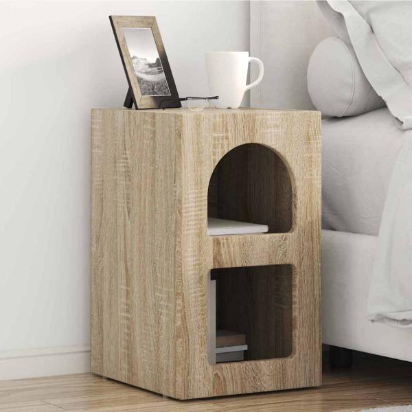 ARDEBO.de - Nachttisch 2 pcs Sonoma-Eiche 29,5 x 35 x 50 cm Holzwerkstoff