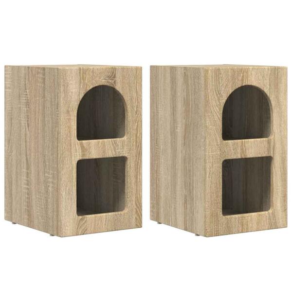 Nachttisch 2 pcs Sonoma-Eiche 29,5 x 35 x 50 cm Holzwerkstoff