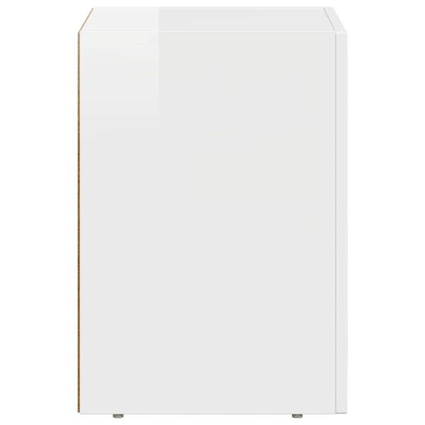 Nachttisch 2 pcs Hochglanz Weiß 29,5 x 35 x 50 cm Holzwerkstoff
