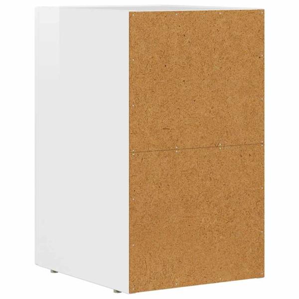 Nachttisch 2 pcs Hochglanz Weiß 29,5 x 35 x 50 cm Holzwerkstoff