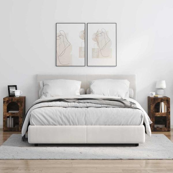 Nachttisch 2 pcs Geräucherte Eiche 29,5 x 35 x 50 cm