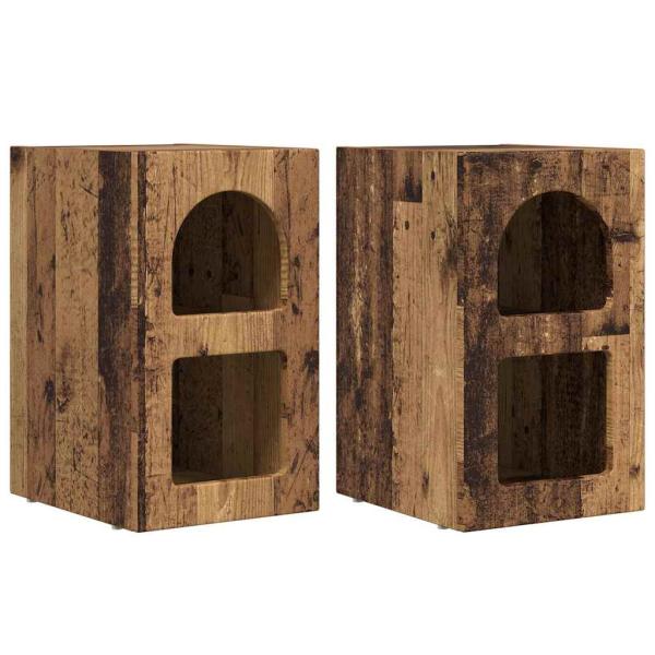 Nachttisch 2 pcs Altholz 29,5 x 35 x 50 cm Holzwerkstoff