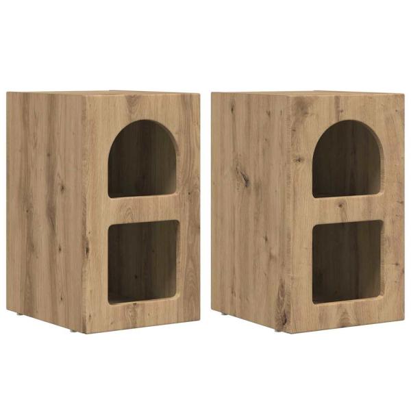Nachttisch 2 pcs Artisan-Eiche 29,5 x 35 x 50 cm Holzwerkstoff