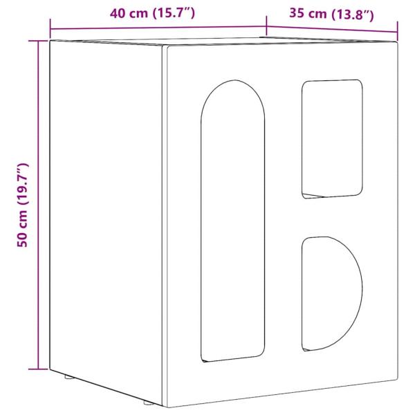 Nachttisch 2 pcs Schwarz 40 x 35 x 50 cm Holzwerkstoff