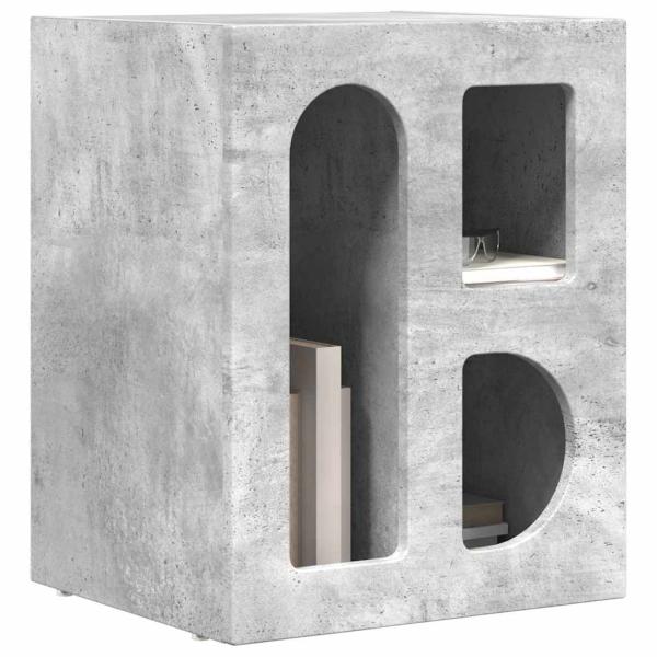 Nachttisch Beton Grau 40 x 35 x 50 cm Holzwerkstoff