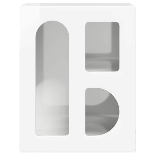 Nachttisch 2 pcs Hochglanz Weiß 40 x 35 x 50 cm Holzwerkstoff