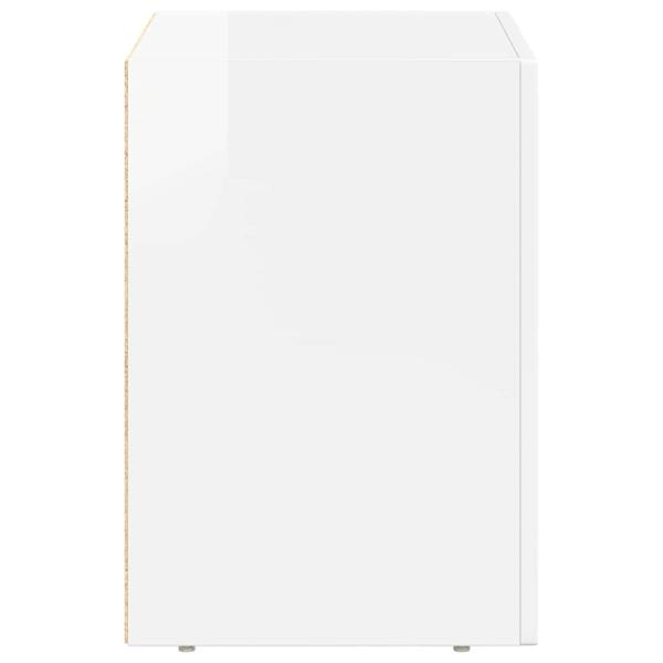 Nachttisch 2 pcs Hochglanz Weiß 40 x 35 x 50 cm Holzwerkstoff