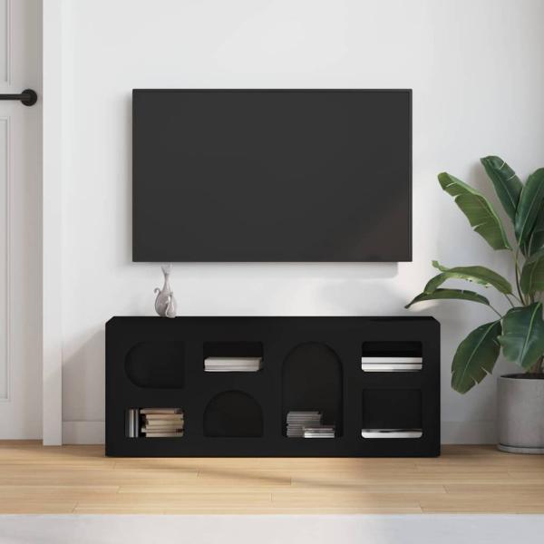 ARDEBO.de - TV-Schränk Schwarz 100 x 35 x 40 cm Holzwerkstoff