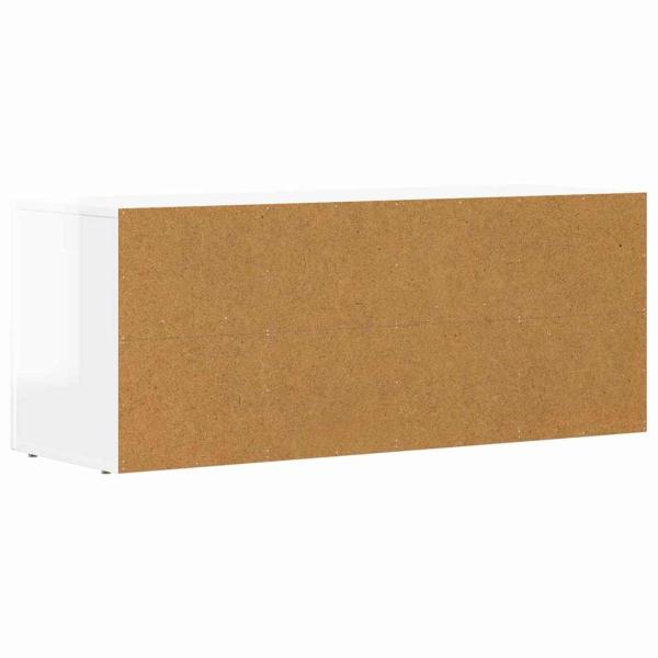 TV-Schränk Hochglanz Weiß 100 x 35 x 40 cm Holzwerkstoff