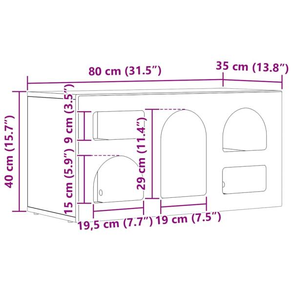 TV-Schränk Sonoma-Eiche 80 x 35 x 40 cm Holzwerkstoff