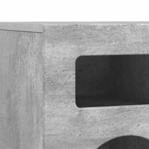 TV-Schränk Beton Grau 80 x 35 x 40 cm Holzwerkstoff