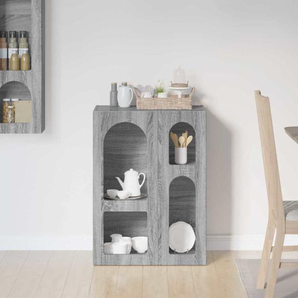 Sideboard Graues Sonoma 59 x 35 x 80,5 cm Holzwerkstoff