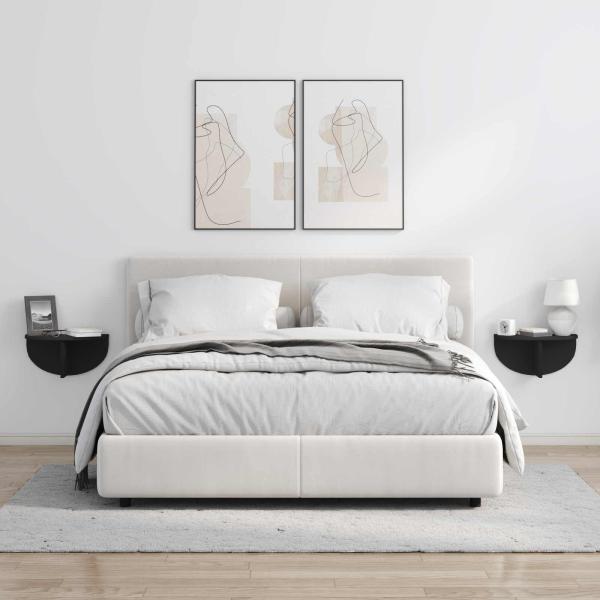 Wandregal Wandmontiert Schwarz 38 x 19 x 19 cm Holzwerkstoff