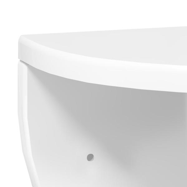 Wandregal 2 pcs Hochglanz Weiß 38 x 19 x 19 cm Holzwerkstoff