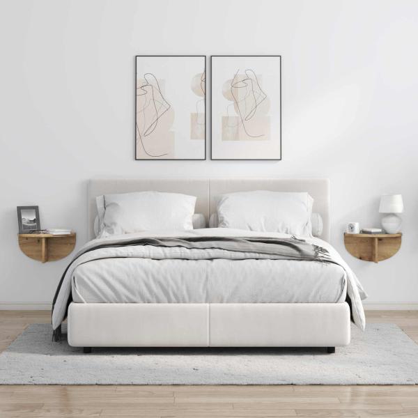 Wandregal 2 pcs Artisan-Eiche 38 x 19 x 19 cm Holzwerkstoff