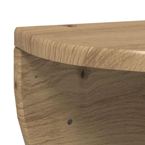 Wandregal 2 pcs Artisan-Eiche 38 x 19 x 19 cm Holzwerkstoff