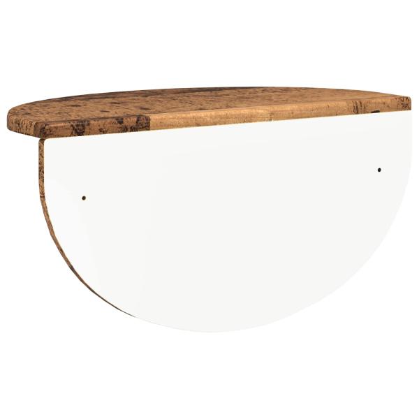 Wandregal 2 pcs Altholz 38 x 19 x 19 cm Holzwerkstoff