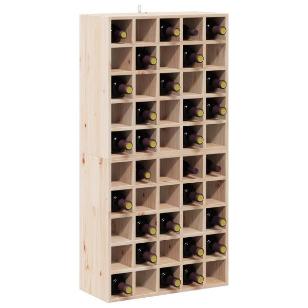 Weinregal 2 pcs Natur 56 x 25 x 56 cm Massives Kiefernholz