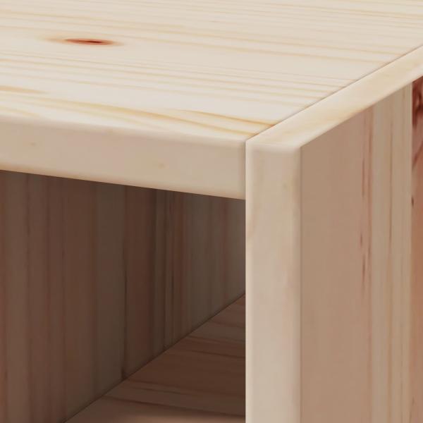 Weinregal 2 pcs Natur 56 x 25 x 56 cm Massives Kiefernholz